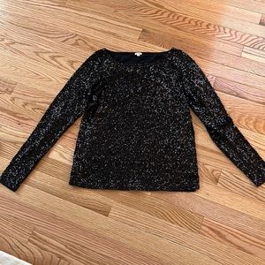 Jcrew glimmer long sleeve tee